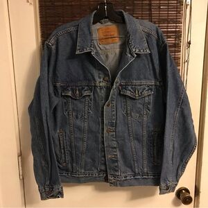 Vintage 90s LEVIS Denim Trucker Jacket 70507 | Mens Size M USA Made Heavy Denim